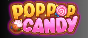 Jogadores se divertindo com Pop Pop Candy, combinando doces coloridos em um tabuleiro vibrante.
